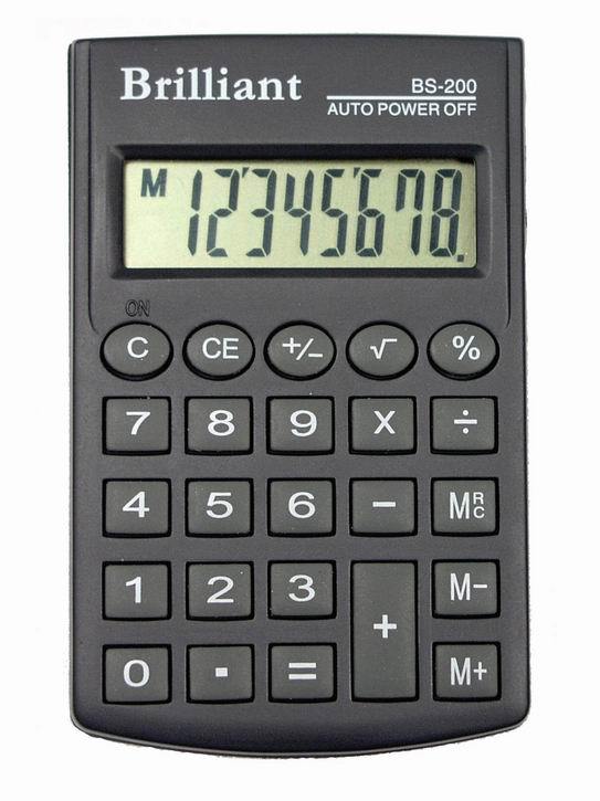 Калькулятор «Brilliant» 6х10 см, BS-200