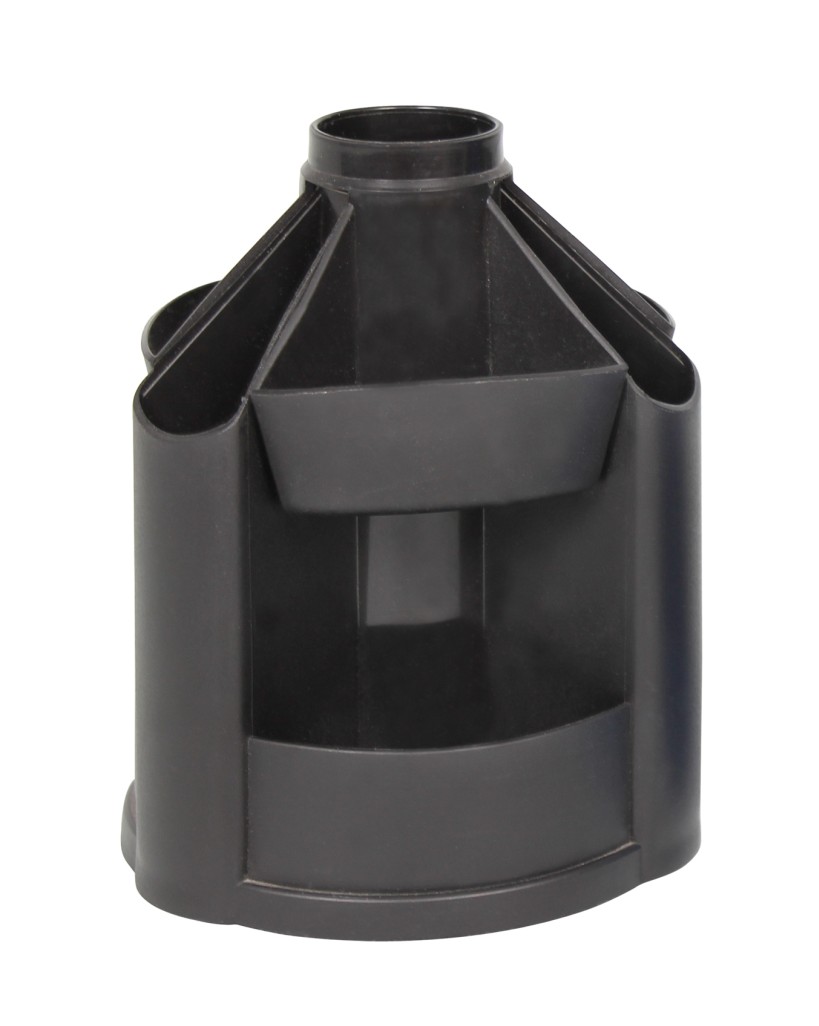 Підставка настільна «Карусель» обертається на 360° пластикова, чорна, ТМ Economix