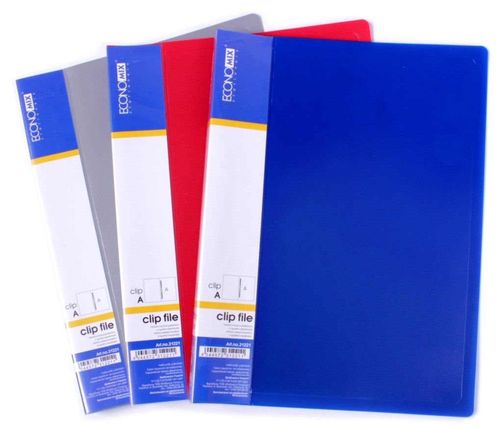 Папка-швидкозшивач А5 з пружинним механізмом Clip A, в асортименті, ТМ Economix