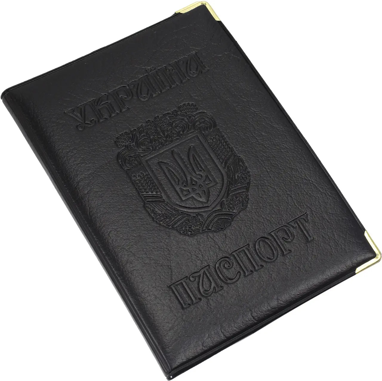 Обкладинка на паспорт України з гербом 95х135 мм зі шкірзаму, ТМ Tascom