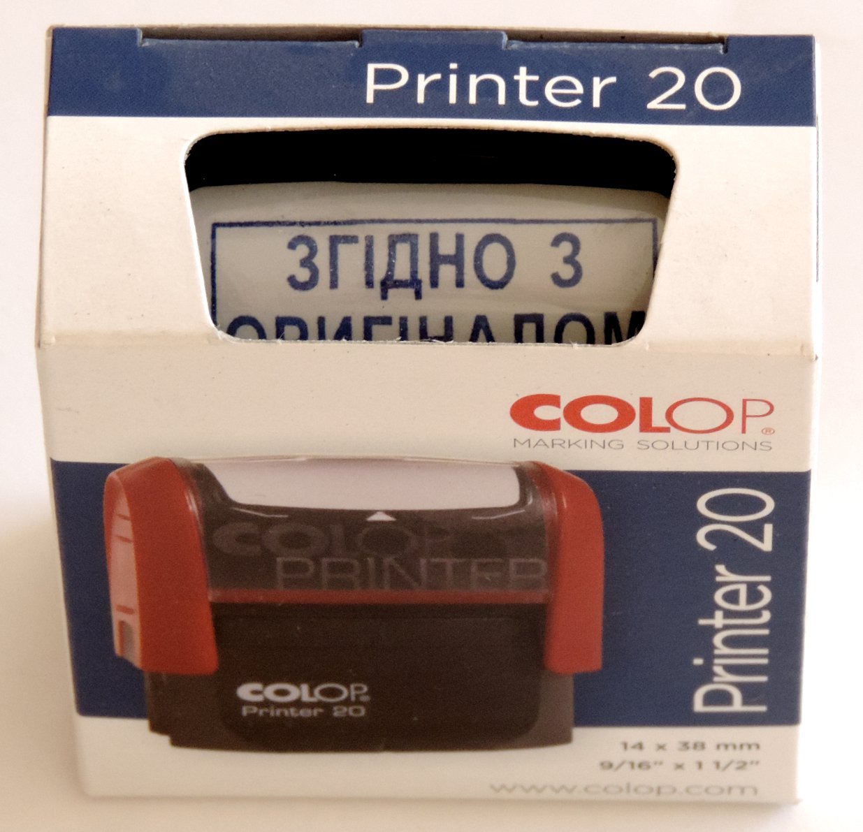 Оснастка для штампу «Згідно з оригіналом» 14х38 мм, ТМ COLOP