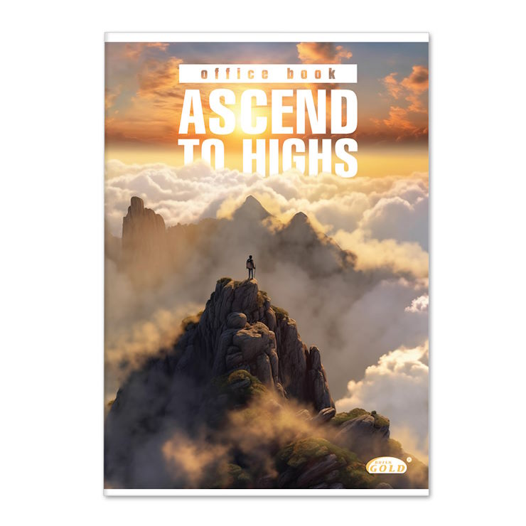 Канцелярська книга на 60 аркушів у клітинку на скобі з картонною обкладинкою, ТМ Brisk