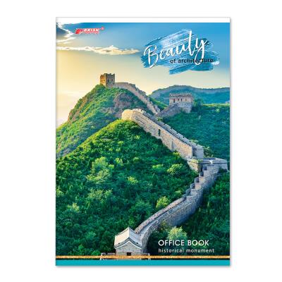 Канцелярська книга на 60 аркушів у клітинку на скобі з картонною обкладинкою, ТМ Brisk