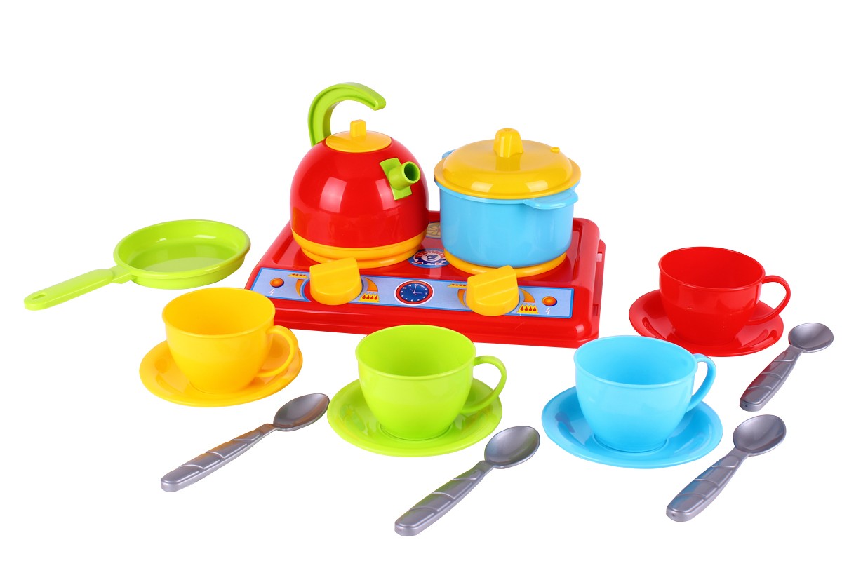 Набір «Кухня Галинка 5» з 15 предметів, у сітці 24х16х12 см, ТМ Технок