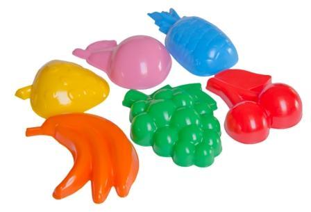 Набір для піску «Сад» з 6 формочок 8х5 см в асортименті, у сітці 18х12,5х5 см, ТМ Технок