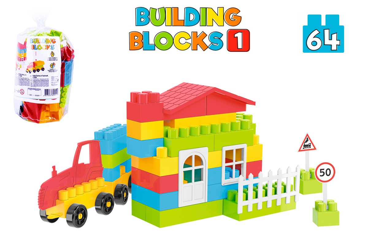 Конструктор «1» на 64 деталі, у пакеті 15х15х23 см, ТМ Технок