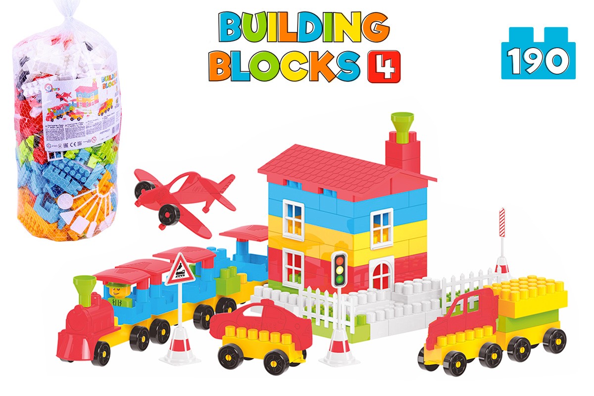 Конструктор «4» на 190 деталей у пакеті 16х32 см, ТМ Технок