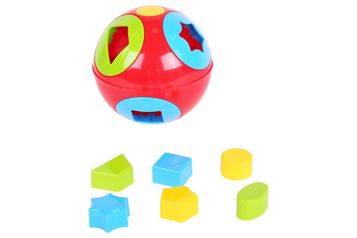 Куля «Розумний малюк. Куля 1» з 6 геометричних фігур, у сітці 15х15х15 см, ТМ Технок