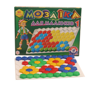 Мозаїка для малюків «1» з 80 елементів, у коробці 45х34х4 см, ТМ Технок
