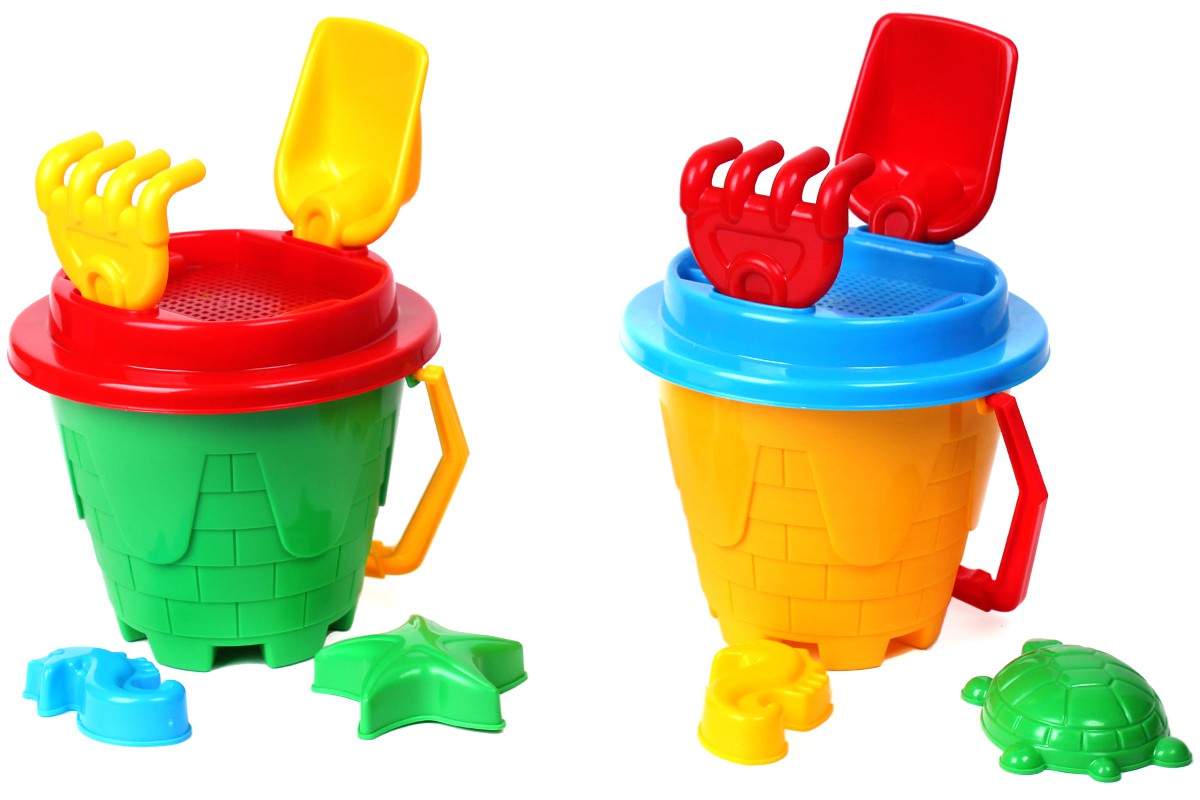 Набір для піску «Замок» з 6 предметів, в асортименті, у сітці 18х17х27см, ТМ Технок