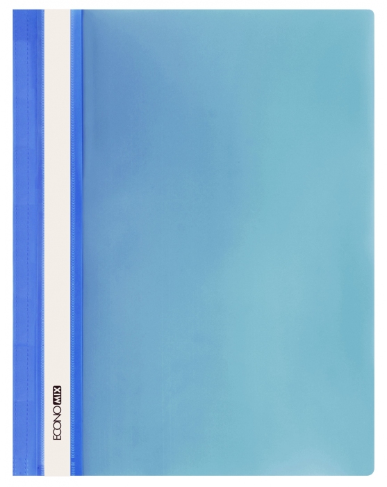 Папка-швидкозшивач А4 з прозорим верхом без перфорації, синя, ТМ Economix