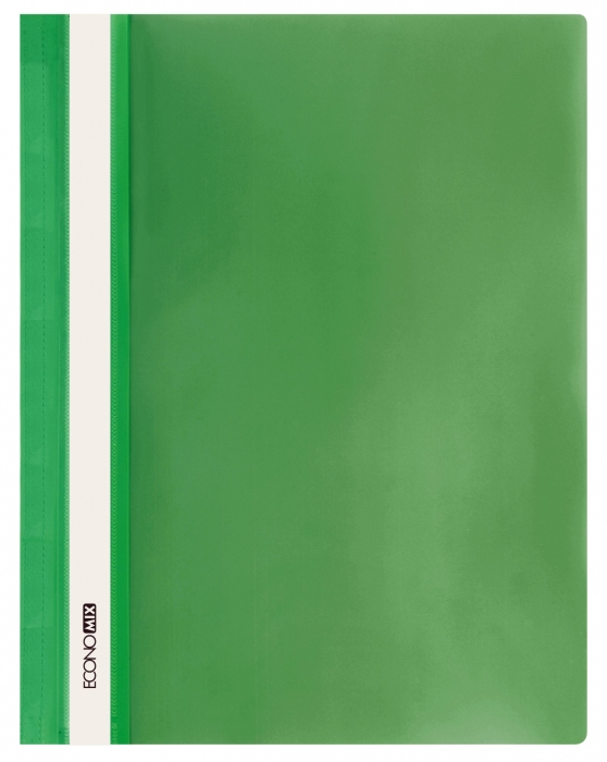 Папка-швидкозшивач А4 з прозорим верхом без перфорації, зелена, ТМ Economix