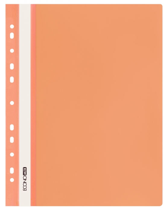 Папка-швидкозшивач А4 з прозорим верхом з перфорацією, помаранчева, ТМ Economix