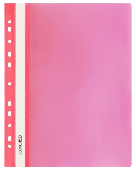 Папка-швидкозшивач А4 з прозорим верхом з перфорацією, червона, ТМ Economix