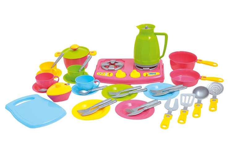 Набір посуду «№7» з 38 предметів, у сітці 27,5х18,5х14 см, ТМ Технок