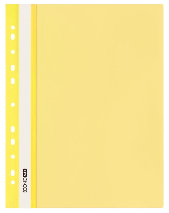 Папка-швидкозшивач А4 з прозорим верхом з перфорацією, жовта, ТМ Economix