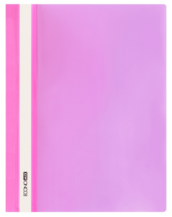 Папка-швидкозшивач А4 з прозорим верхом без перфорації рожева, ТМ Economix