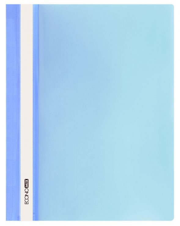 Папка-швидкозшивач А4 з прозорим верхом без перфорації, блакитна, ТМ Economix