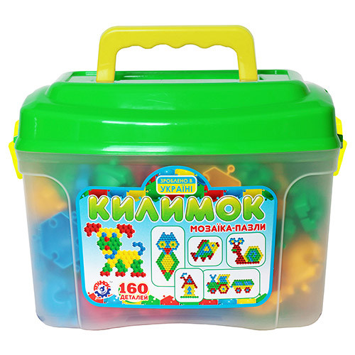 Мозаїка-пазли «Килимок» з 160 деталей, в пластиковому боксі, ТМ Технок