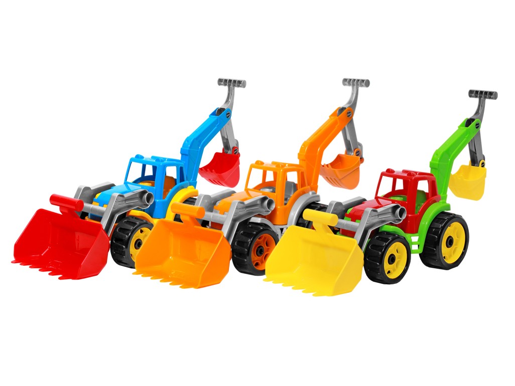 Трактор 36,5х35х46 з двома ковшами інерційний, в асортименті, ТМ Технок