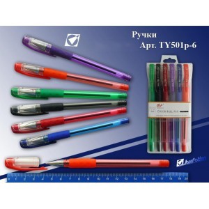 Набір масляних ручок з 6 кольорів, ТМ Tianjiao