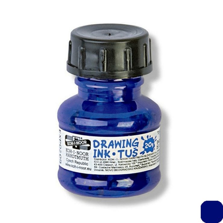 Туш для креслення 20 г, синя, Koh-i-Noor