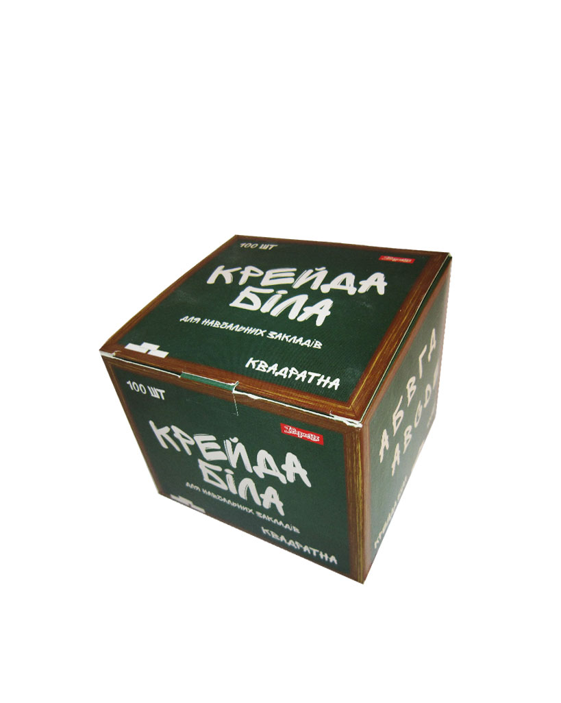 Крейда «Шкільна» біла квадратна, 100 шт., ТМ 1 Вересня