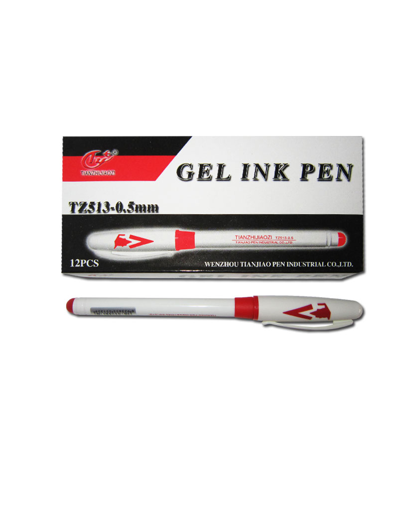 Ручка гелева червона, ТМ Tianjiao