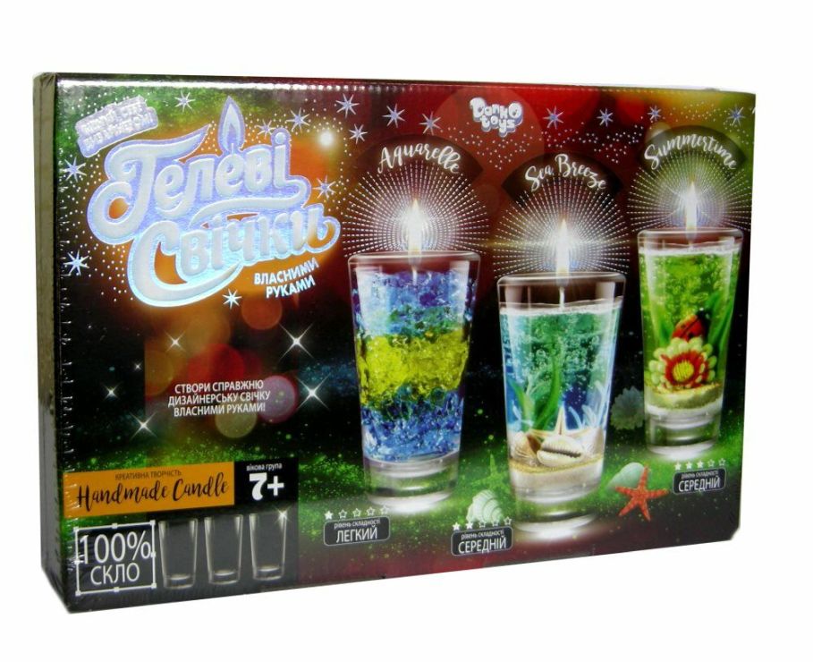 Гелеві свічки своїми руками, в асортименті, у коробці 34х7х23 см, ТМ Данко Тойс