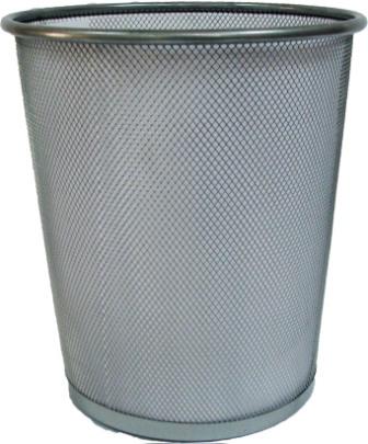 Кошик круглий металевий великий срібний 24х29,5х33,5 см, ТМ Leader