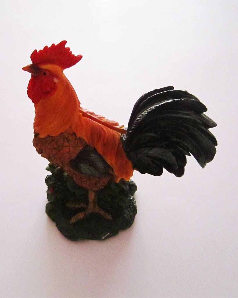 Керамічний сувенір-скарбничка «Важливий півень», 14х12 см