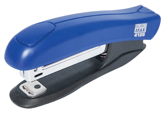 Степлер пластиковий до 10 аркушів під скобу № 10, синій, ТМ Buromax