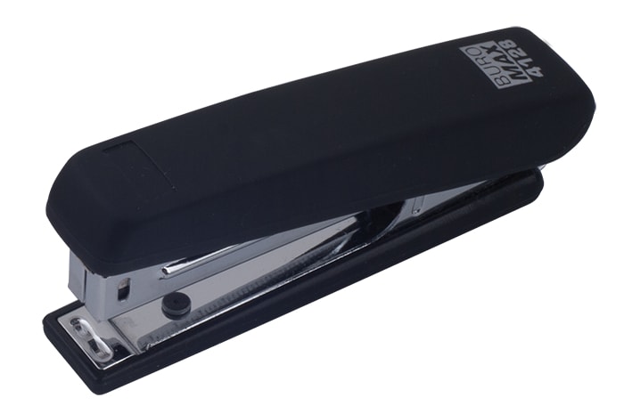 Степлер пластиковий «RUBBER TOUCH» до 12 аркушів чорний, скоба № 10,ТМ Buromax