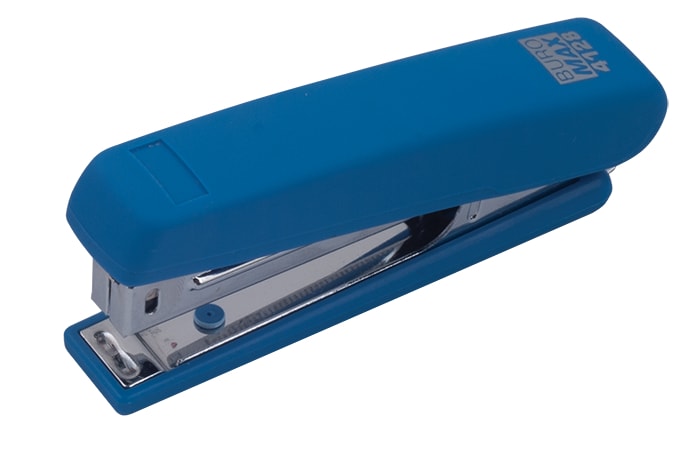 Степлер палстиковий «RUBBER TOUCH» до 12 аркушів синій, скоба № 10, ТМ Buromax