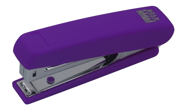 Степлер пластиковий «RUBBER TOUCH» до 12 аркушів фіолетовий, скоба № 10, ТМ Buromax