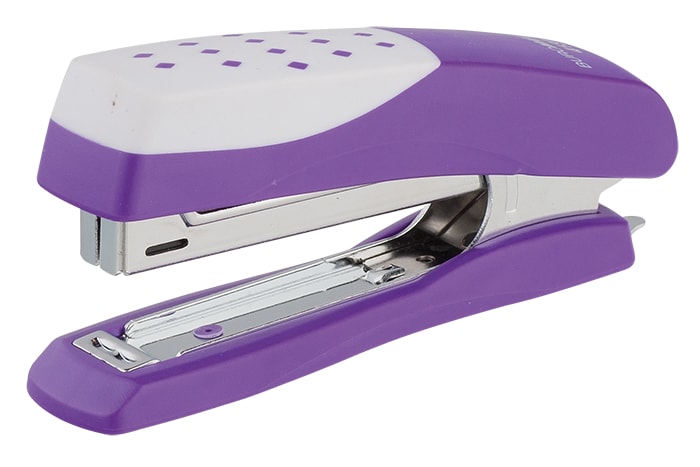 Степлер пластиковий «Шахматка» до 10 аркушів під скобу № 10 фіолетовий, ТМ Buromax