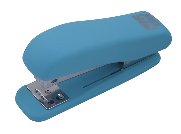 Степлер «RUBBER TOUCH», до 20 аркушів, пластиковий, блакитний, ТМ JOBMAX