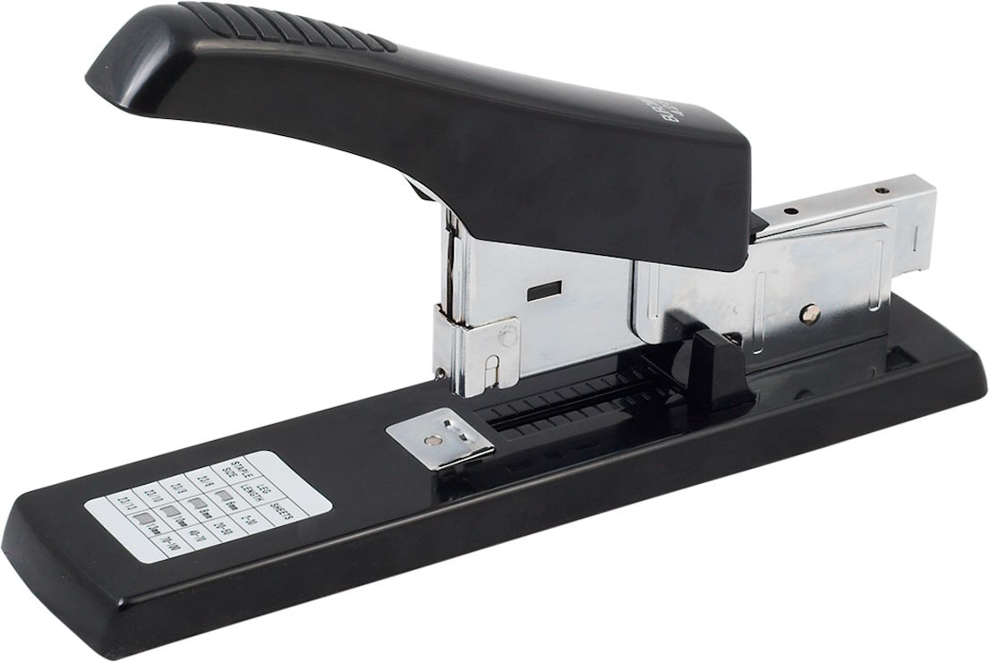Степлер посиленої потужності до 100 аркушів, скоба №23, чорний, ТМ Buromax