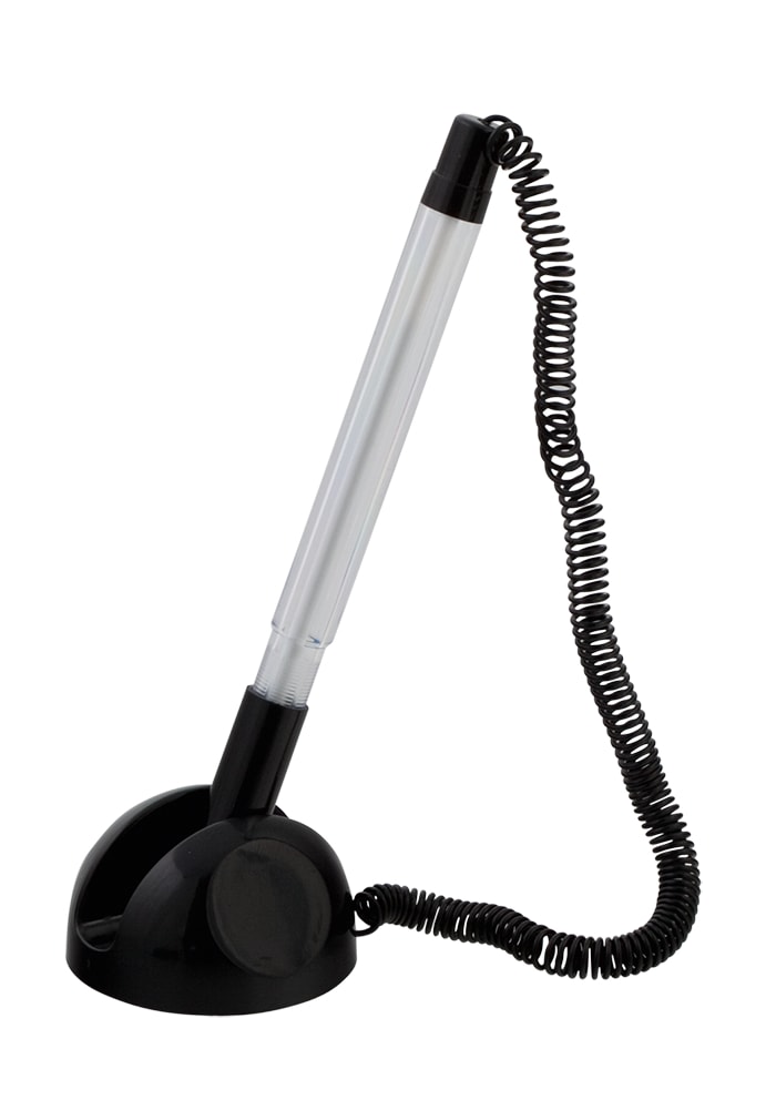 Ручка кулькова на підставці синя, TM Buromax