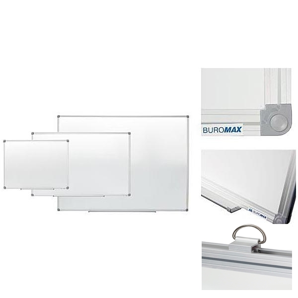 Дошка магнітна для письма маркером 90х120 см з алюмінієвою рамкою, ТМ Buromax
