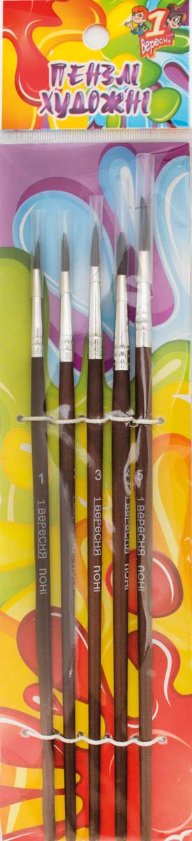 Набір пензликів поні, 5 шт.