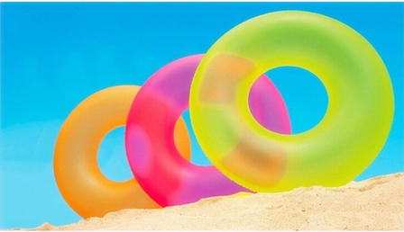 Коло надувне «Неон» 91 см, в асортименті, у пакеті, ТМ Intex