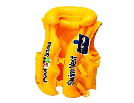 Жилет дитячий надувний 37х22 см на 3-6 років, у коробці 16,5х4х13 см, ТМ Intex