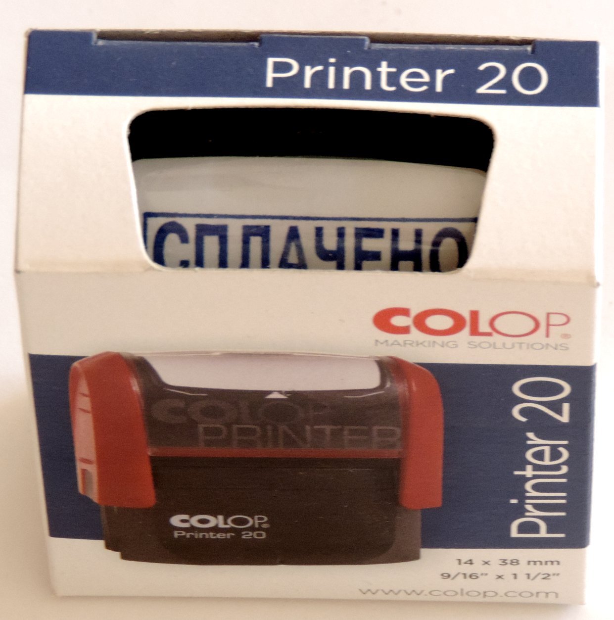 Оснастка для штампу 14х38 мм «Сплачено», ТМ COLOP