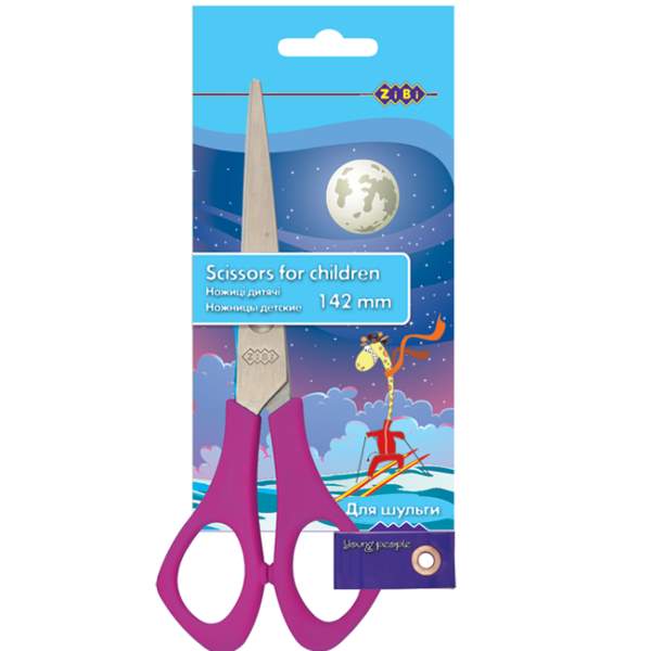 Ножиці дитячі для шульги, 14,2 см, рожеві, TM ZiBi