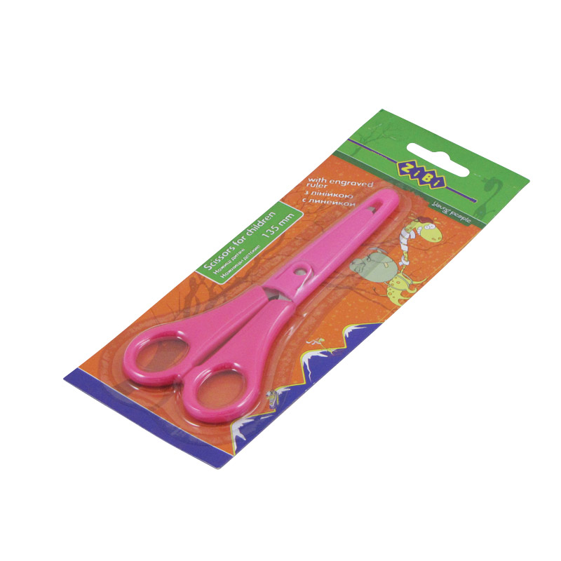 Ножиці дитячі 13,5 см в чохлі, в рожеві, TM ZiBi