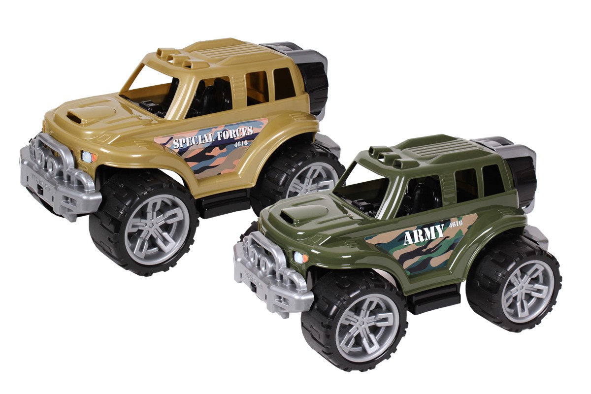 Військовий позашляховик 35х23х20 см з запасним колесом інерційна, в асортименті, ТМ Технок