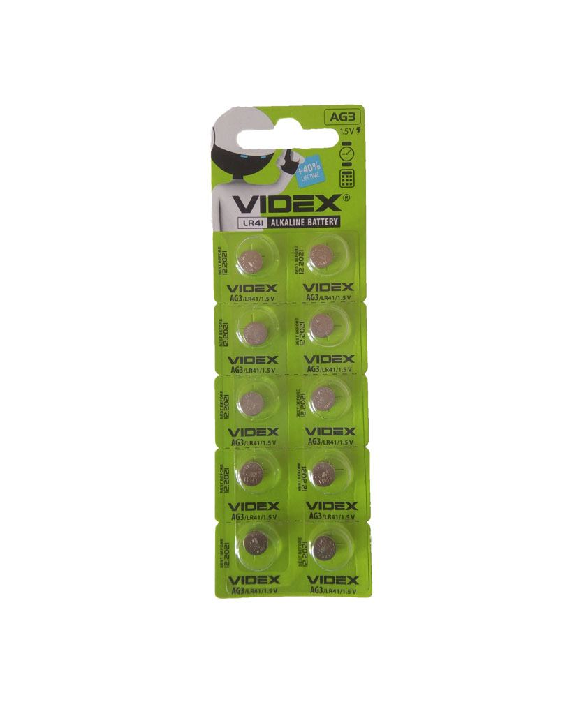 Батарейка «Videx» AG 3 (LR41)
