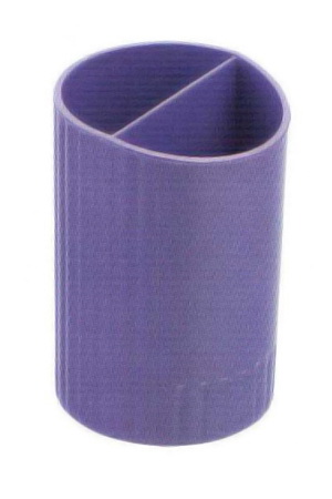 Підставка для ручок 7х9,5 см кругла на 2 відділення фіолетова, ТМ ZiBi