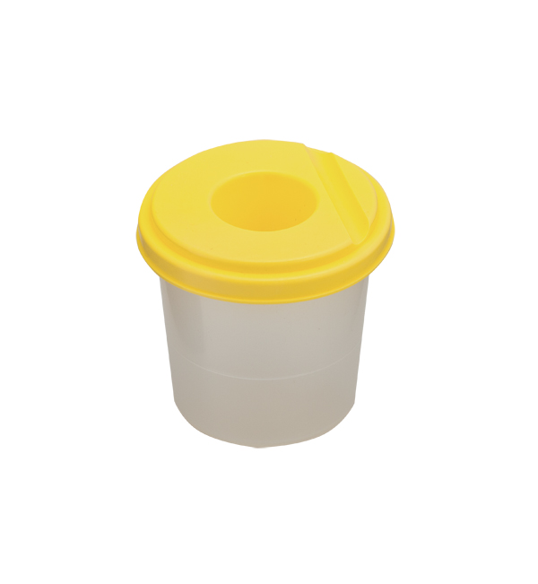 Склянка-непроливайка одинарна, жовта, ТМ Zibi